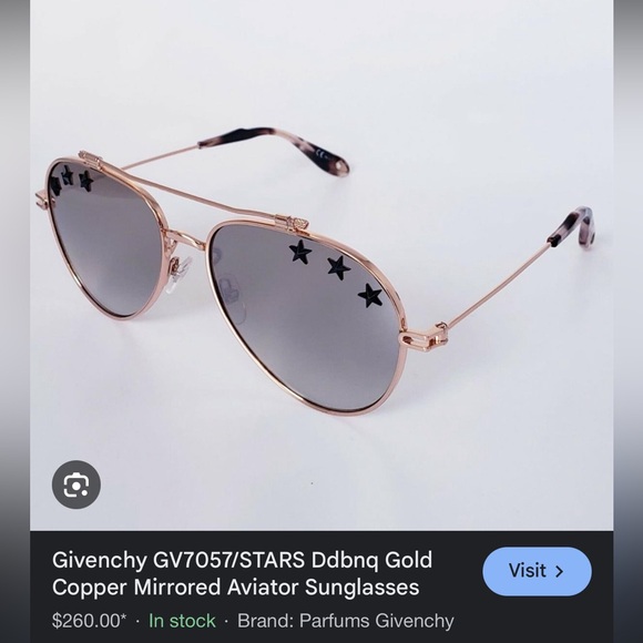 Givenchy GV7057/STARS DDBNQ Gold Copper Mirrored Aviator Sunglasses - Picture 10 of 10